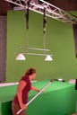 Broom placement on green screen countertop